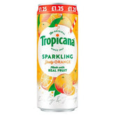 Tropicana Sparkling Zesty Orange Juice Drink 250ml (Case of 12)  Adomoo